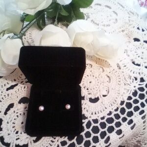 LOW START!!! Genuine Pearl Earrings New  925 Sterling Silver White/off white